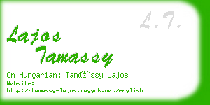 lajos tamassy business card